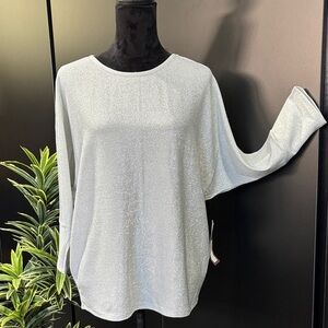 Love Scarlet Metallic Threading,dolman sleeve,scoop neck,dressy,shiny,delicate